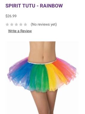 Rainbow Tulle Tutú Skirt OS